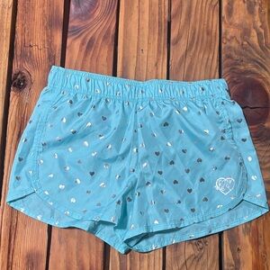 Body Glove girls Teal Heart Pattern Shorts